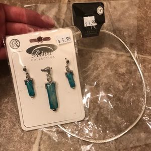 Necklace with pendant and matching earrings